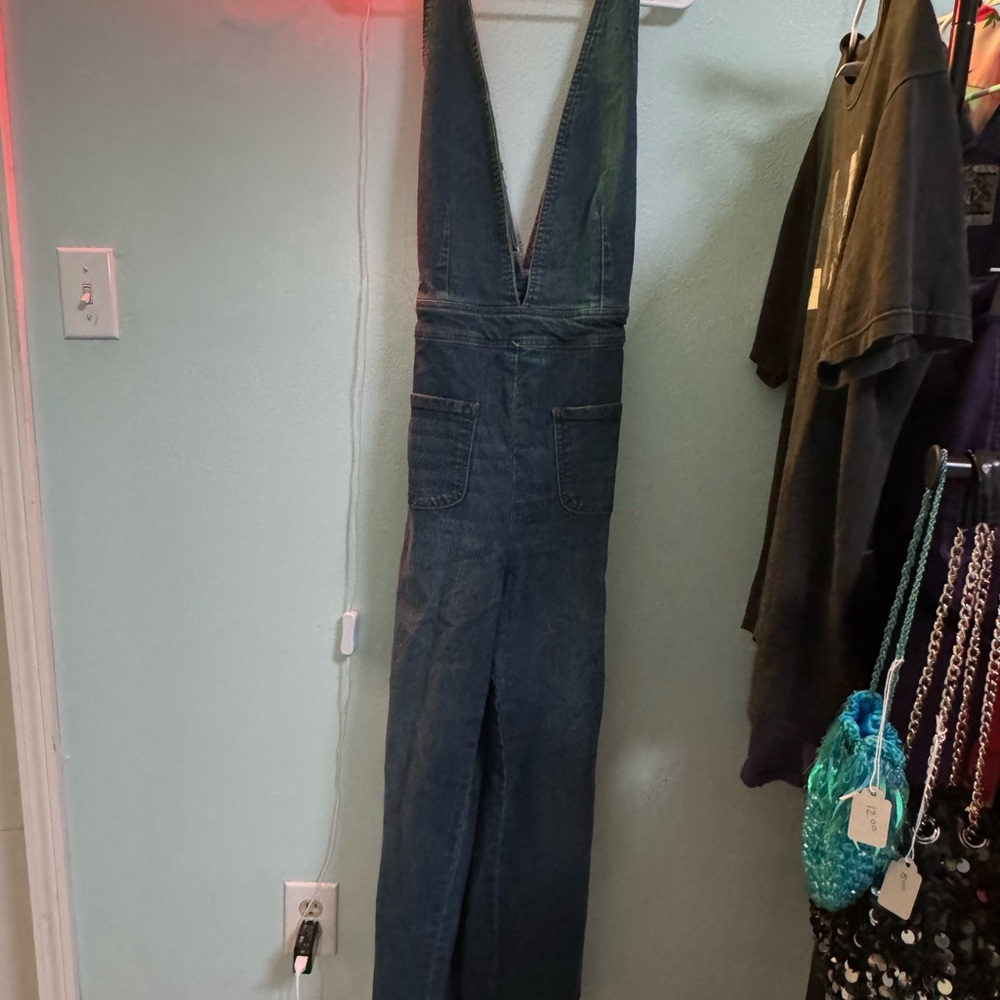 Dollhouse Dark Blue Denim Jumper Jumpsuit